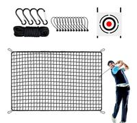 Réseaux De Golf Pour Cour, Réseau De Golf Intérieur,Simulateur D'entraînement De Pratique À Balle De Golf Frappant Réseaux Avec 12 Cordes Élastiques Et 4 Carabiniers Pour Hommes, Femmes