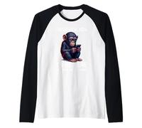 Réseaux sociaux en pause Rencontres drôles en ligne Chimpanzé mignon Manche Raglan