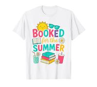 Réservé pour l'été Funny Teacher Reading Vibes Retro T-Shirt