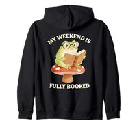 Réservez Mon W nd est Complet Frog Reading Cottagecore Sweat à Capuche