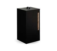 IDMarket - Réservoir à granulés 45 kg Noir Rangement à pellets 36 x 36 x 76 cm