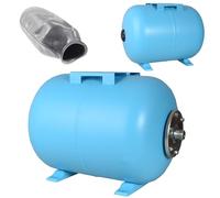 Réservoir à Vessie sous Pression 50L - Groupe de Surpression - Rccordement 1" - Cuve Ballon en Acier - pour Pompe Domestique, Pompe de Puit - Suppresseur Pompe - Horizontal 50 litres