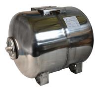 Réservoir à Vessie Sous Pression 80L - Groupe de Surpression - Rccordement 1" - Cuve Ballon en Acier Inoxydable INOX - pour Pompe Domestique, Pompe de Puit - Suppresseur Pompe - Horizontal 80 Litres