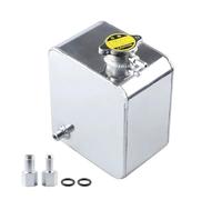 Réservoir compensation radiateur Réservoir D'expansion D'eau Et Bouchon En Alliage Poli De 2,5 L Trop-plein Liquide Refroidissement Kit Bouteille à débordement liquide(Silver)
