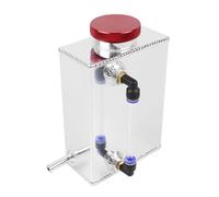 Réservoir compensation radiateur Vase d'expansion Réservoir de liquide de refroidissement universel en aluminium de 600 ml avec indicateur de niveau(Red)