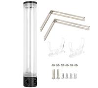 Réservoir cylindrique en acrylique pour le refroidissement par eau, réservoir de refroidisseur liquide pour CPU avec 4 ports filetés G1/4, kit de refroidissement par eau haute