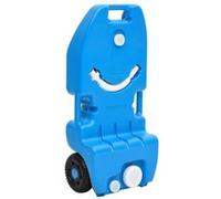 vidaXL Réservoir d'eau à roulettes pour Camping, Bidon d'eau Portable, Récipient à Eau de Voyage, Stockage d'eau Toilette de Camping-Car, 25 L Bleu PEHD