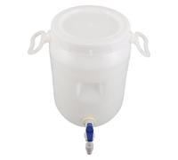 Réservoir D’eau Portable 10l avec Robinet et Couvercle, Plastique Blanc | Stockage Pratique, Poignée Intégrée et Base Large, pour Plantes en Pot et Arrosage Intérieur Couleur Aléatoire