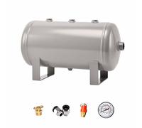 réservoir d'air Kit de réservoir d'air haute pression en acier, réservoirs de stockage de gaz à longue durée de vie pour laboratoire/usine, avec raccords(24L/6.3Gal (Style D))