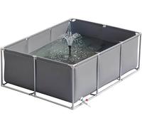 Réservoir d'aquaculture d'extérieur avec support, réservoir d'eau durable pour la pisciculture et l'irrigation, solution temporaire facile à installer pour étang