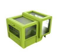 Réservoir d'aquarium Plate-Forme de séchage Verte avec boîte d'alimentation for Tortues à séparation sèche et Humide