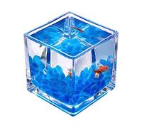 Réservoir d'aquarium pour Aquariums Réservoir de Poissons carré en Verre épaissi Dessus de Table Transparent Réservoir de Poissons de Combat Petit réservoir d'aquarium écologique Ornements