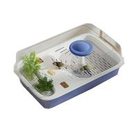 Réservoir d'aquarium Réservoir d'alimentation for Tortues à Usage Domestique avec Table d'escalade Couverte et Plateau de(Blue)