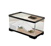 Réservoir d'aquarium Réservoir d'élevage de Tortues à Usage Domestique, Petite Villa avec terrasse ensoleillée et Couvercle