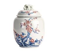réservoir de céramique, Boîte chinoise scellée en porcelaine bleue et blanche for le rangement des gâteaux à thé