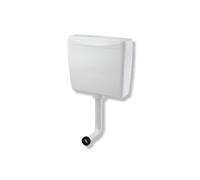 Réservoir de chasse d'eau en plastique Start/Stop pour toilettes Blanc 6-9 l