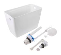 Réservoir de Chasse D'eau Mural Blanc, à Tirette Kit de Réparation | Valve de Remplissage et Flotteur Inclus, Matériel Fourni, Plastique, pour Installations Anciennes, Maintenance Rapide
