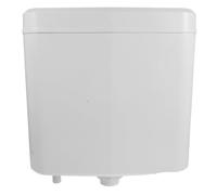 Réservoir de Chasse D'eau Mural en PP Blanc à Double Commande | Montage Mural, Compatibilité pour Cuvette Standard, Tuyaux Intégrés, Nettoyage Facile