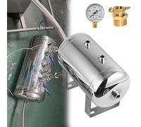 Réservoir de compresseur d'air avec manomètre, vanne de vidange et clapet anti-retour, stockage de gaz haute pression pour usage industriel et domestique