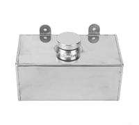 Réservoir de débordement de liquide de refroidissement en aluminium de 2 l - Design anti-mousse pour voiture et camion - Finition argentée ou noire - Facile à installer - Argenté - 2 l