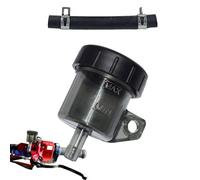 Réservoir de Fluide pour Moto - Maître-Cylindre Étanche et Semi-Transparent | Pompe de Frein Hydraulique avec Godet d’Huile Collier Serrage pour Tuyau d’Huile, Pièce Légère et Pratique