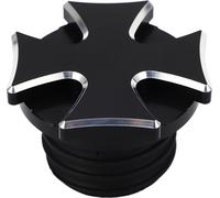 Réservoir de gaz de moto bouchon d'huile CNC aluminium carburant ventilé décoratif de remplacement pour les tours de noir