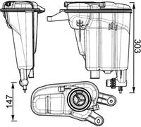 Réservoir de liquide de refroidissement électrique MAHLE pour AUDI A4 Allroad B8