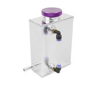 Réservoir de liquide de refroidissement universel en aluminium de 600 ml avec indicateur de niveau Bouteille à débordement liquide(Purple)