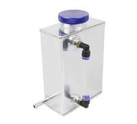 Réservoir de liquide de refroidissement universel en aluminium de 600 ml avec indicateur de niveau Bouteille à débordement liquide(Blue)