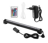 Réservoir de Poissons Bubble Light IP68 Étanche Aquarium Submersible Lumière sous-Marine LED Lampe Changement de Couleur Barre avec 24 clés Télécommande(31cm)