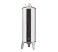Réservoir de Pression en Acier Inoxydable 304, Vessie Surpresseur, Système Automatique d'Alimentation en Eau Cuve Fermée avec Manomètre, Interrupteur et Soupape(160L/42Gal)