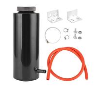 Réservoir de récupération de liquide de refroidissement universel en aluminium |Réservoir de débordement de 800 ml pour radiateur de voiture/moteur/moto |Le kit tout-en-un aide à (Noire)