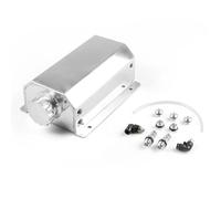 Réservoir De Récupération D'huile Moteur Universel En Alliage 2 L Réservoir Reniflard Réservoir Liquide Refroidissement Réservoir Trop-plein Radiateur(Silver)