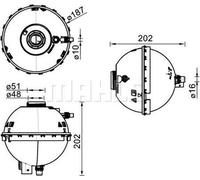 Réservoir de refroidissement MAHLE pour BMW 1