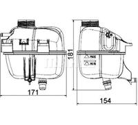 Réservoir de refroidissement MAHLE pour BMW i3