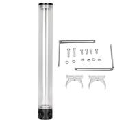 Réservoir de refroidissement par eau, cuve cylindrique en acrylique entièrement ouverte, réservoir pour refroidisseur liquide PC avec quatre ports filetés G1/4 pouce, réservoir