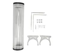Réservoir de refroidissement par eau, kit de refroidisseur d’eau pour CPU en acrylique avec filetage G1/4 et diamètre de 50 mm, doté de vis à boucle en forme de L pour le système d