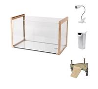 Réservoir de Reptiles Bassin d'élevage de Tortues avec Plateforme séchage au Soleil, aménagement paysager écologique Assemblage Facile