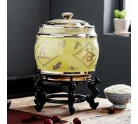 Réservoir de Stockage Alimentaire hermétique en céramique, Grand Distributeur de Riz et boîte à thé avec Couvercle, Parfait pour Les céréales, Les collations, Les Bonbons et Les Grains de café,