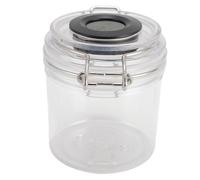 Réservoir de Stockage de Colle à Cils, Affichage de la Température et de l'humidité, Pot scellé étanche, Serrure en Acier Inoxydable, Tampon éponge rainuré, Transparent,