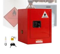 Réservoir de stockage de liquides inflammables en acier anti-explosion, armoire de sécurité à étagère réglable pour usage commercial, industriel, à la maison, rouge, 37 litres