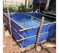 Réservoir de stockage d'eau pliable - Bâche anti-fuite en toile PVC pour bassin à poissons pour utilisation en extérieur - Réservoir d'aquaculture durable hors sol pour l'irrigation(3x1x0.8m)