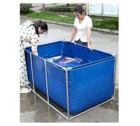 Réservoir de stockage d'eau portable en toile robuste pour piscine hors sol - Pliable extérieur pour le camping, la culture de fruits de mer et la natation