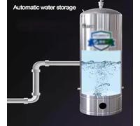 Réservoir de Stockage D'eau Sous Pression Vertical Acier Inoxydable 304 Réservoir Sous Pression Durables Stockage Entièrement Étanche Bidon Eau avec Une Variété D'accessoires(150L/50X112CM)