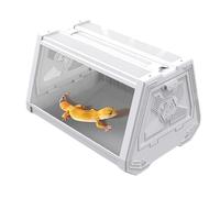 Réservoir de terrarium de reptile - Boîte d'enclos trapézoïdaux, configuration d'habitat respirant | Décoration d'affichage de boîtier d'animal domestique, conteneur transparent multifonctionnel pour