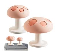 Réservoir de toilette Bouton Flush Button | Silicone Mignon Mushroom Flush Replacement | 2 pièces Eye-catching Design Toilet Tank Button Aid | Prevent Damage For Home Improvement Washroom Upgrade