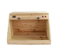 Réservoir de Tortue Terrarium en Bois Massif Porte Acrylique Boîte en Bois de Tortue Maison de Tortue Habitat Cage en Bois pour Petits Animaux Maison Terrarium de Reptiles (40 cm)