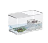 Réservoir de tortues reptiles - Aquarium à plate-forme de repos, habitat des tortues | Réservoir aquatique spacieux pour écrevisses, bernard-l'ermite et tortues, enclos complet pour reptiles, soins po