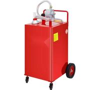 Réservoir de transport de carburant - 35 gallons - 4 roues - Pompe manuelle - Rouge