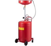 VEVOR Réservoir de vidange d'huile usagée, 80 L, récipient de vidange d'huile portable, drainage de transfert de carburant fluide, hauteur d'entonnoir réglable, avec roue pour retrait facile d'huile